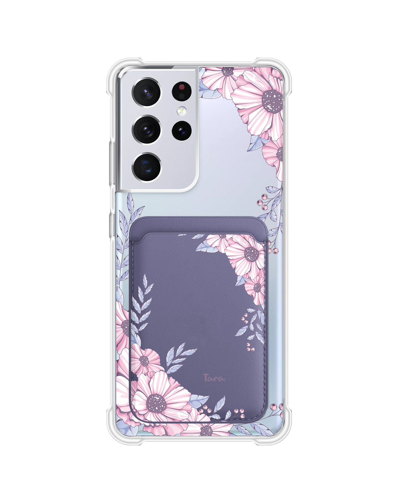 Android Magnetic Wallet Case - Pink Blossom