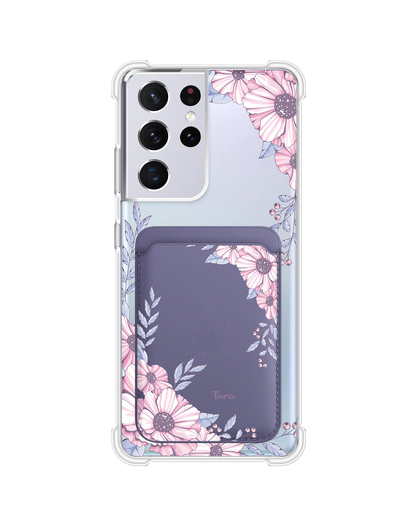 Android Magnetic Wallet Case - Pink Blossom