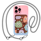 iPhone Magnetic Wallet Silicone Case - Cute monster 2.0