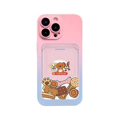 iPhone Magnetic Wallet Silicone Case - Pawguan Dog