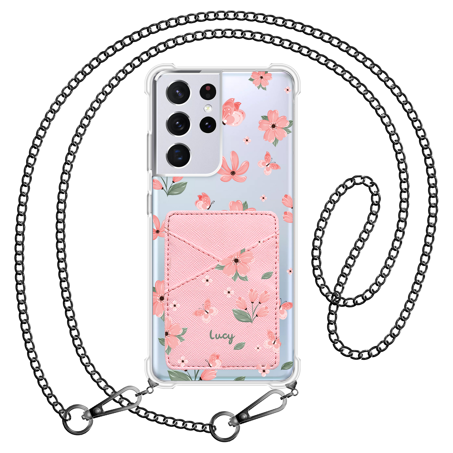 Android Phone Wallet Case - Pink Delight