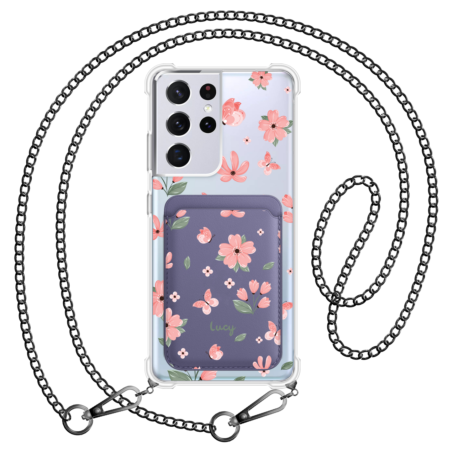 Android Magnetic Wallet Case - Pink Delight