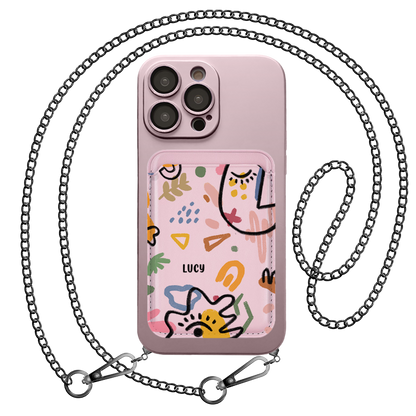 iPhone Magnetic Wallet Silicone Case - Abstract 5.0