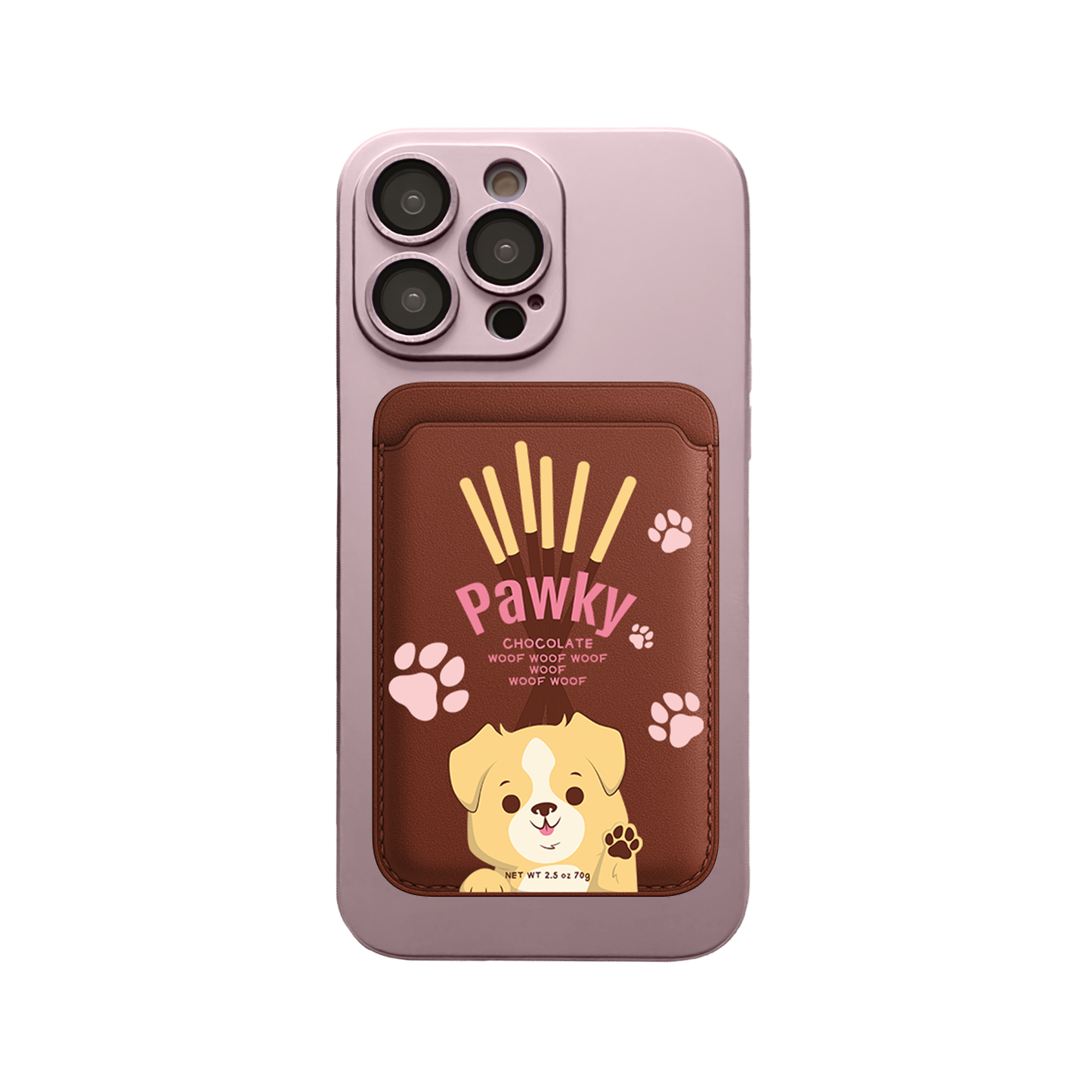 iPhone Magnetic Wallet Silicone Case - Pawky Dog