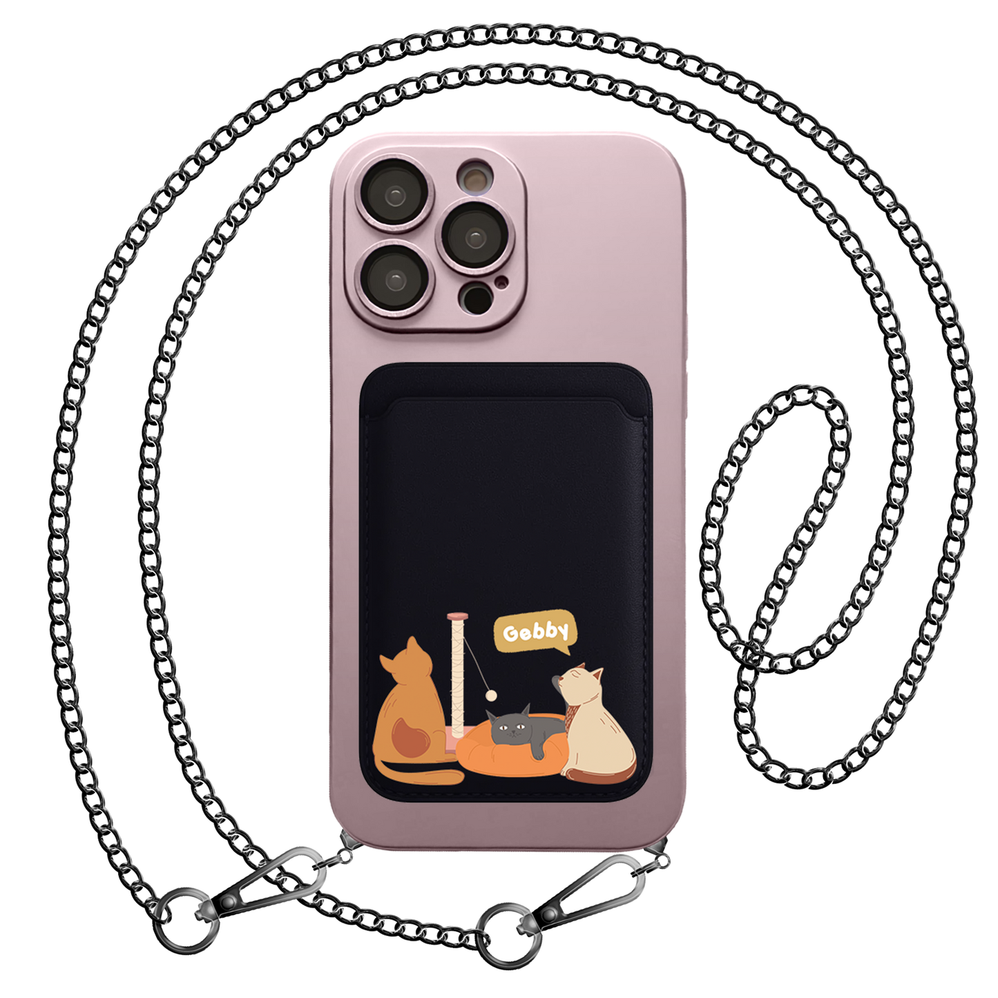 iPhone Magnetic Wallet Silicone Case - Playful Cat 1.0