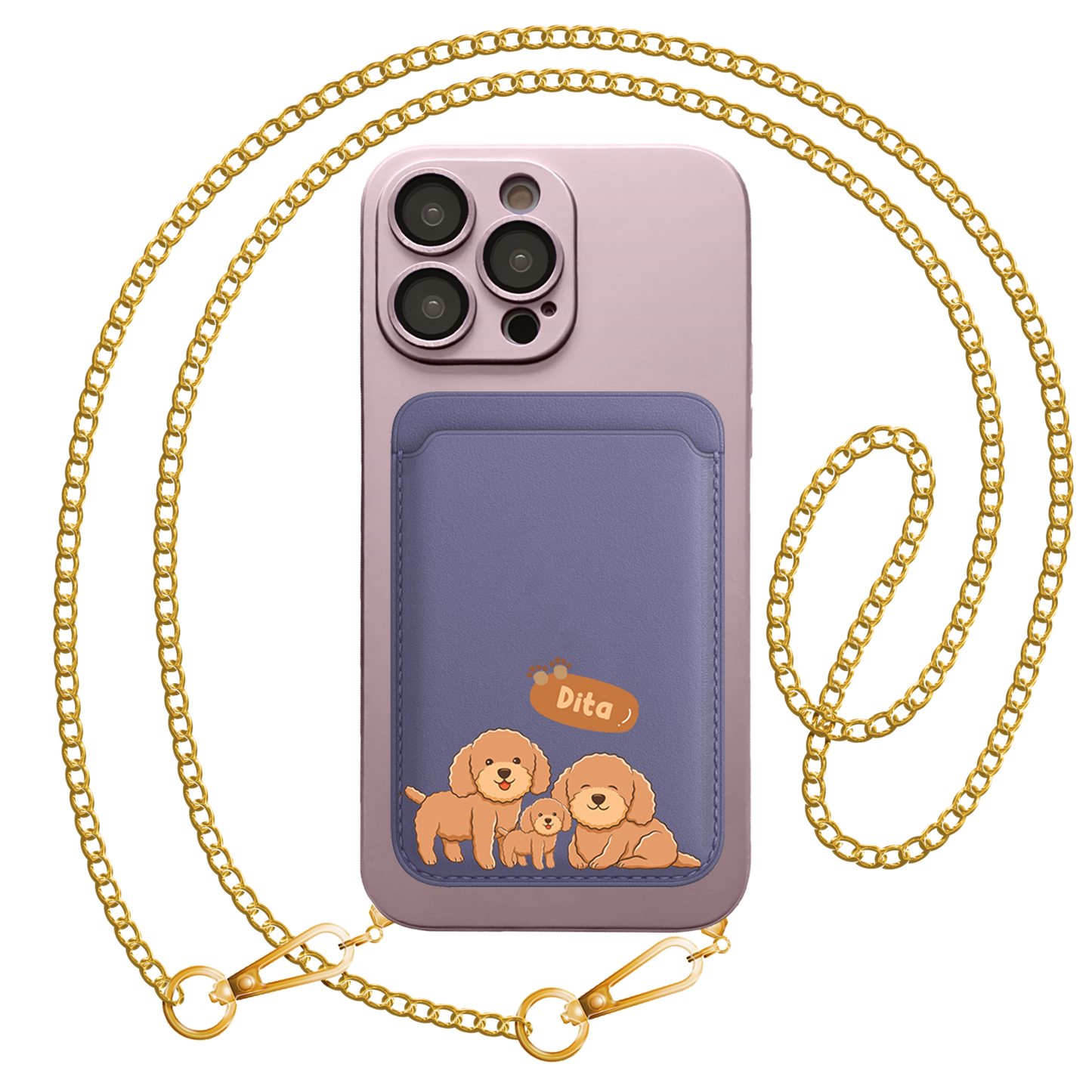 iPhone Magnetic Wallet Silicone Case - Poodle Squad 4.0