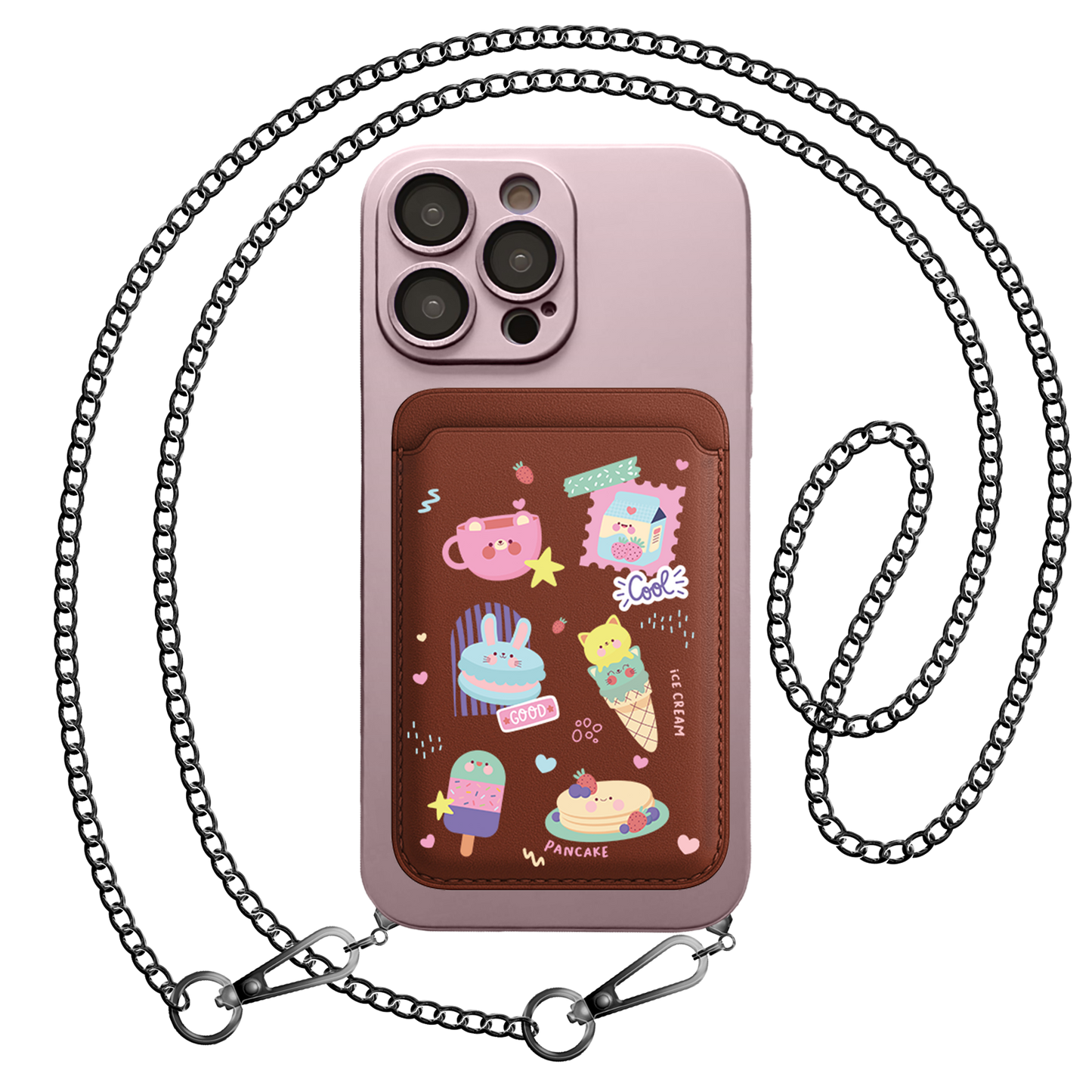 iPhone Magnetic Wallet Silicone Case - Sweet Cafe