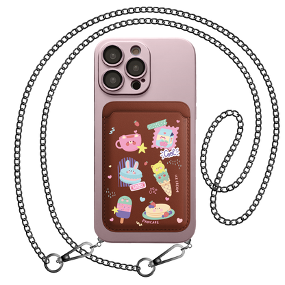 iPhone Magnetic Wallet Silicone Case - Sweet Cafe