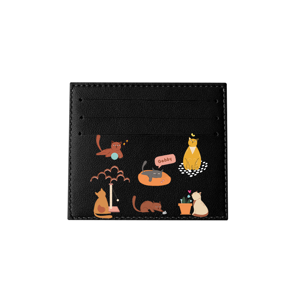 6 Slots Card Holder - Playful Cat 1.0