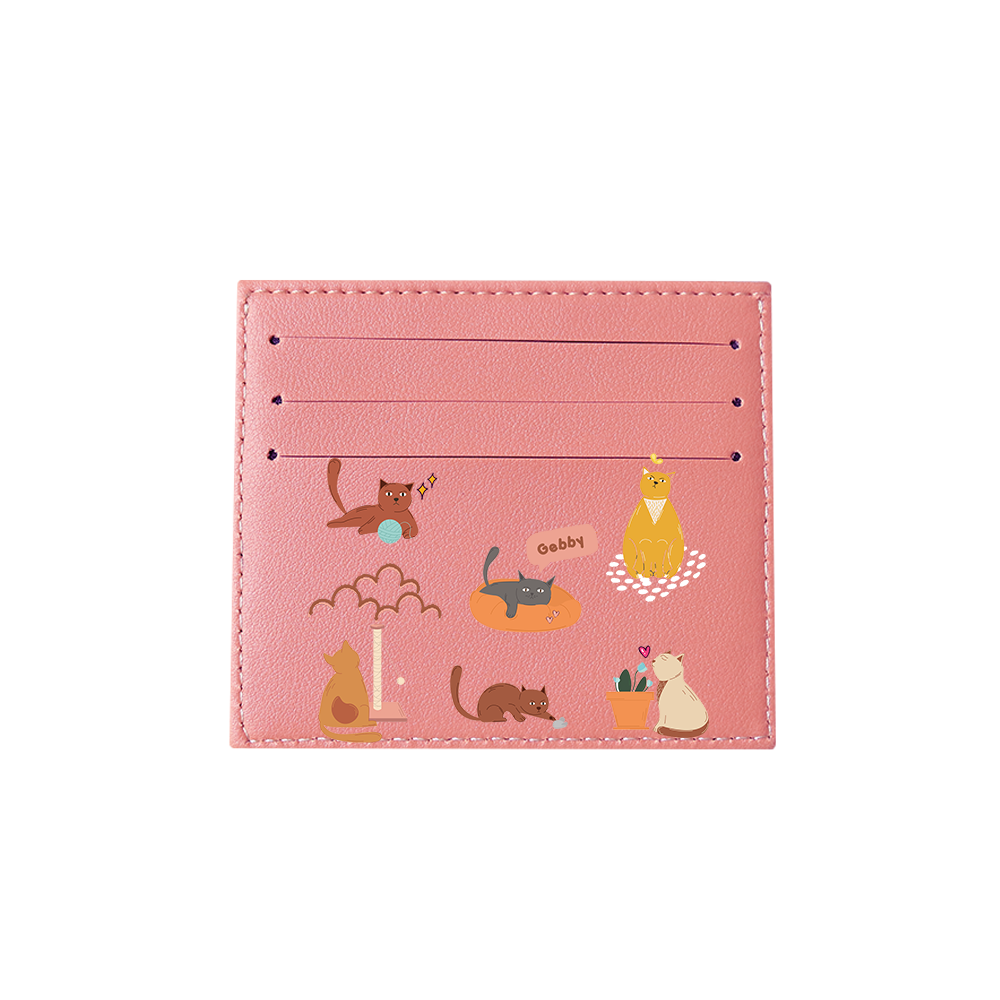 6 Slots Card Holder - Playful Cat 1.0