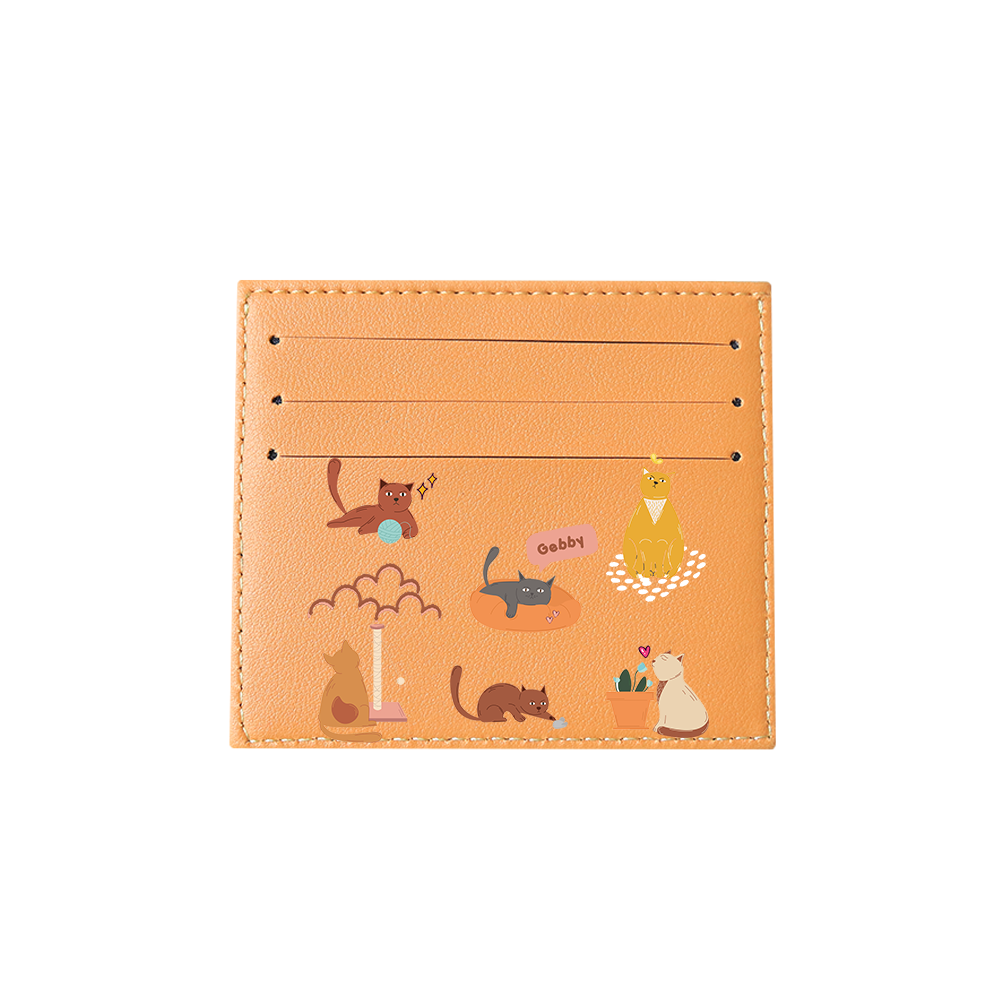 6 Slots Card Holder - Playful Cat 1.0