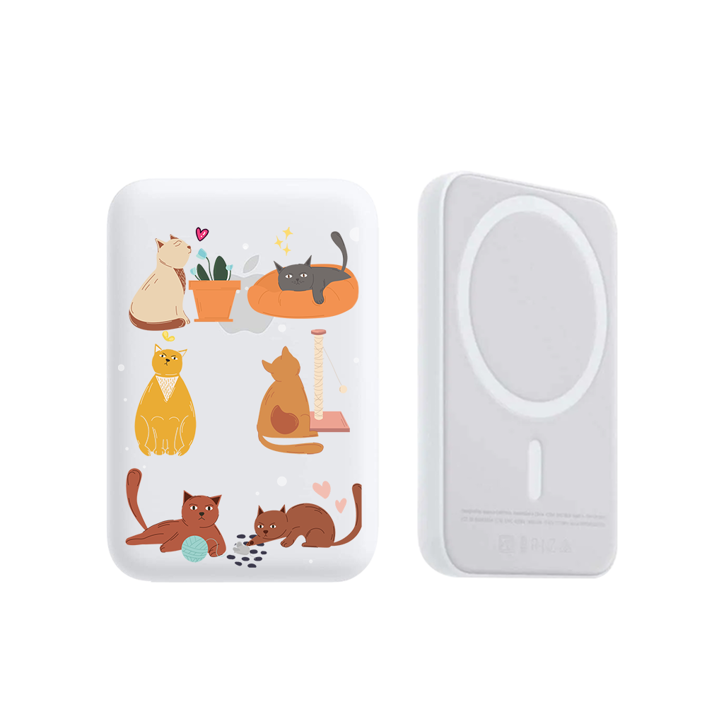 Magnetic Wireless Powerbank - Playful Cat 1.0