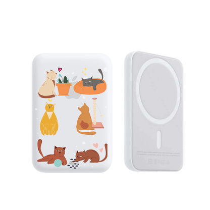 Magnetic Wireless Powerbank - Playful Cat 1.0
