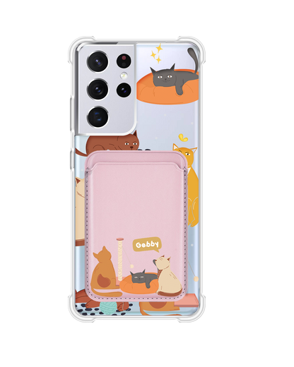 Android Magnetic Wallet Case - Playful Cat 1.0