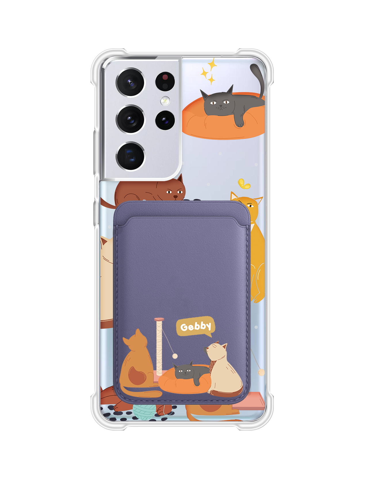Android Magnetic Wallet Case - Playful Cat 1.0