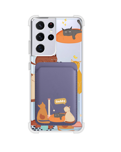 Android Magnetic Wallet Case - Playful Cat 1.0