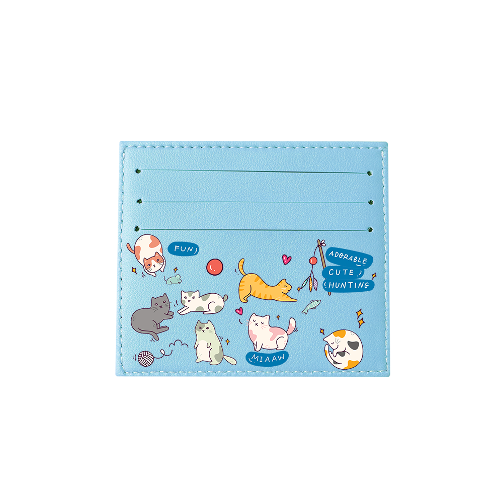 6 Slots Card Holder - Playful Cat 2.0