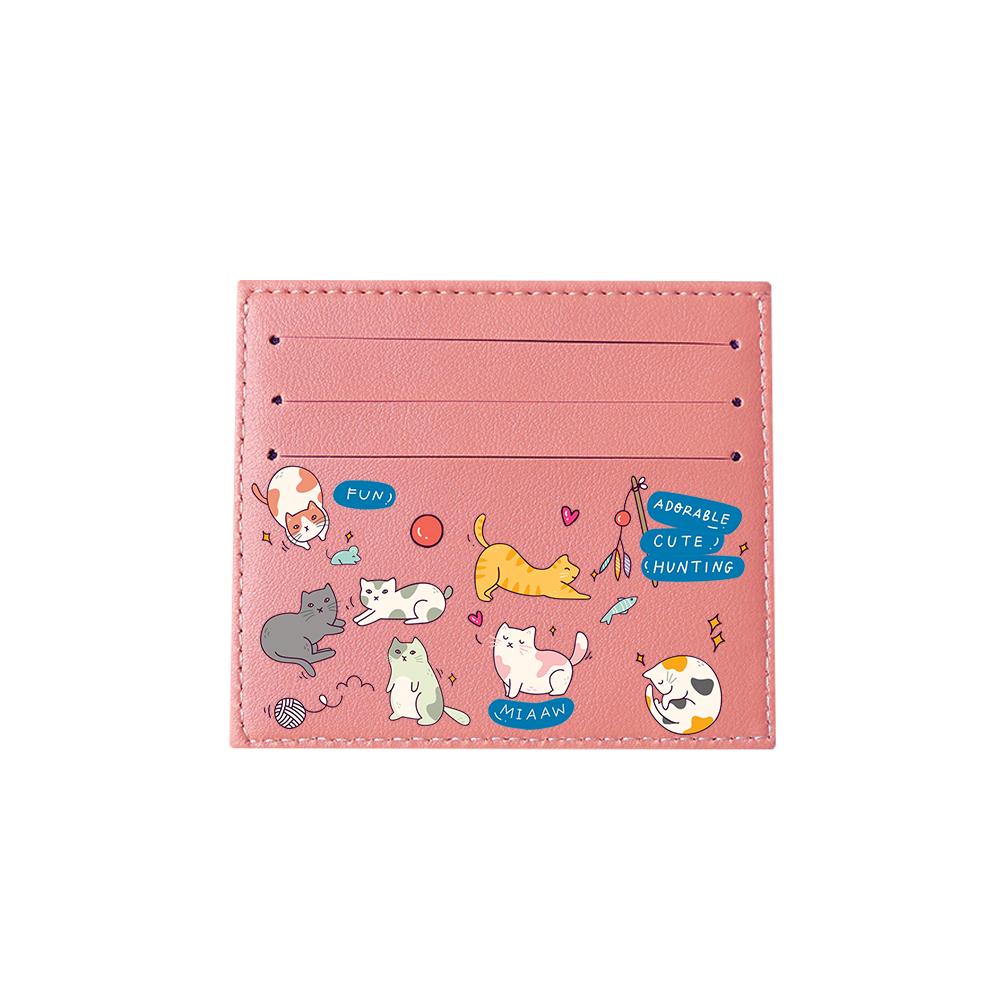 6 Slots Card Holder - Playful Cat 2.0