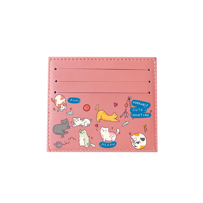 6 Slots Card Holder - Playful Cat 2.0