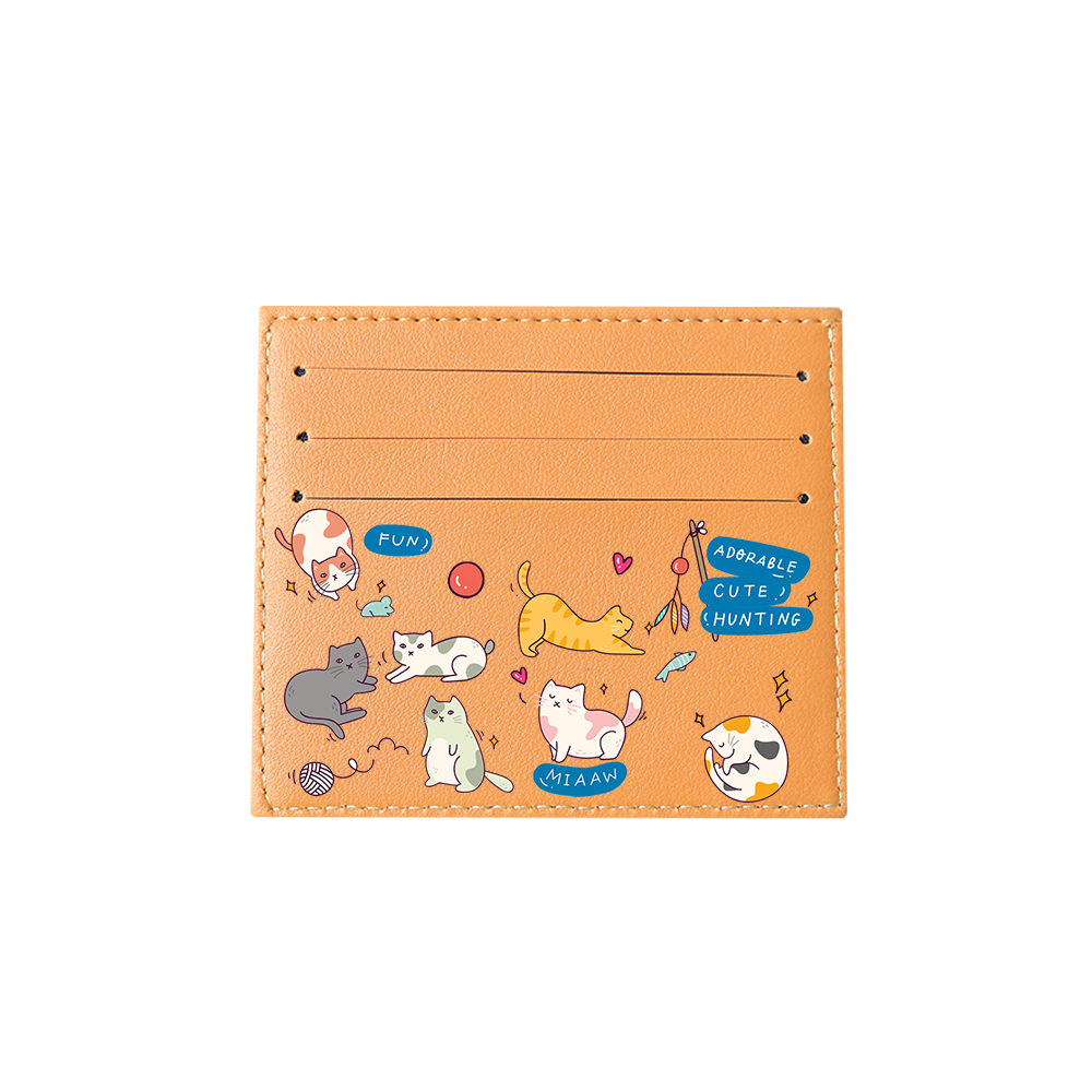 6 Slots Card Holder - Playful Cat 2.0