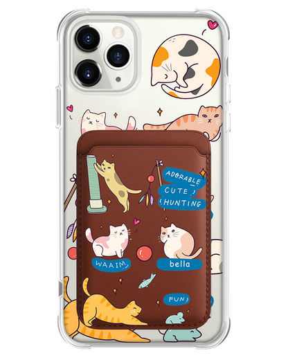 iPhone Magnetic Wallet Case - Playful Cat 2.0