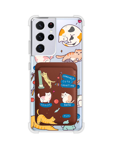 Android Magnetic Wallet Case - Playful Cat 2.0