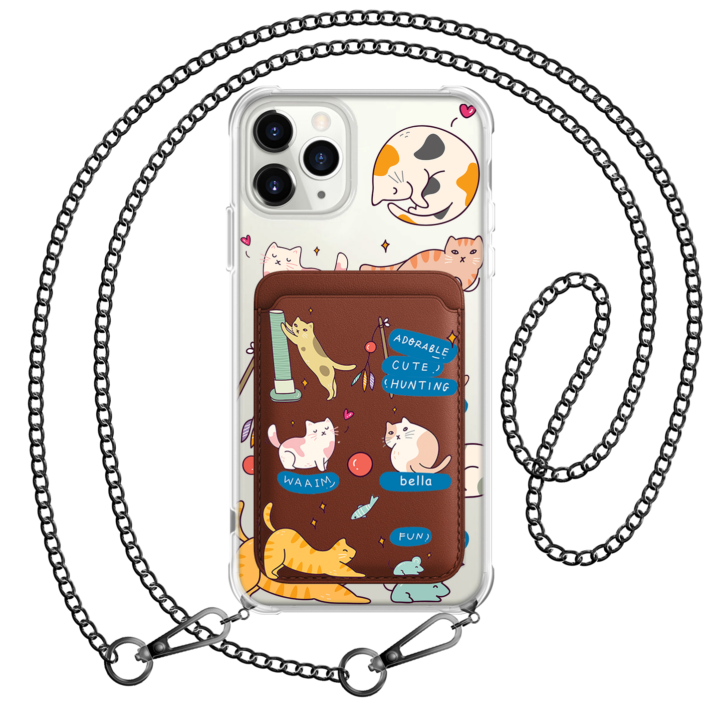 iPhone Magnetic Wallet Case - Playful Cat 2.0