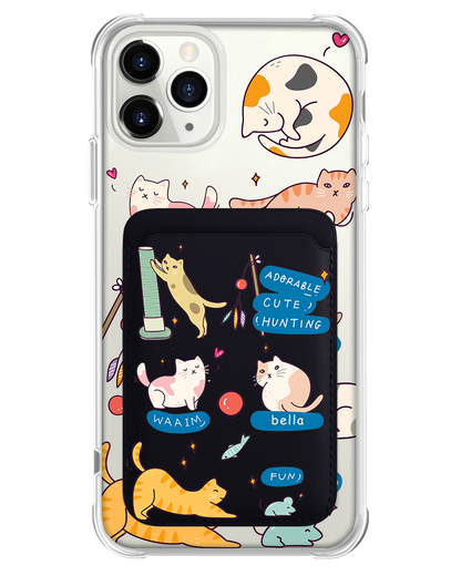 iPhone Magnetic Wallet Case - Playful Cat 2.0