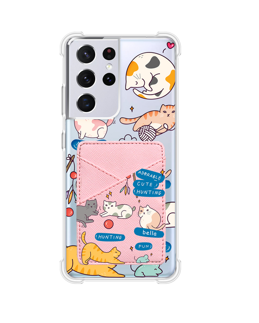 Android Phone Wallet Case - Playful Cat 2.0