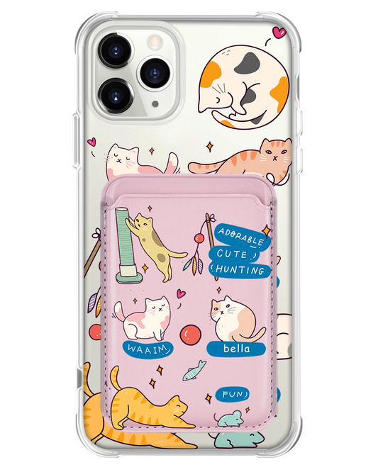 iPhone Magnetic Wallet Case - Playful Cat 2.0