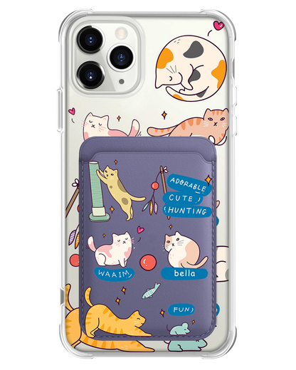 iPhone Magnetic Wallet Case - Playful Cat 2.0