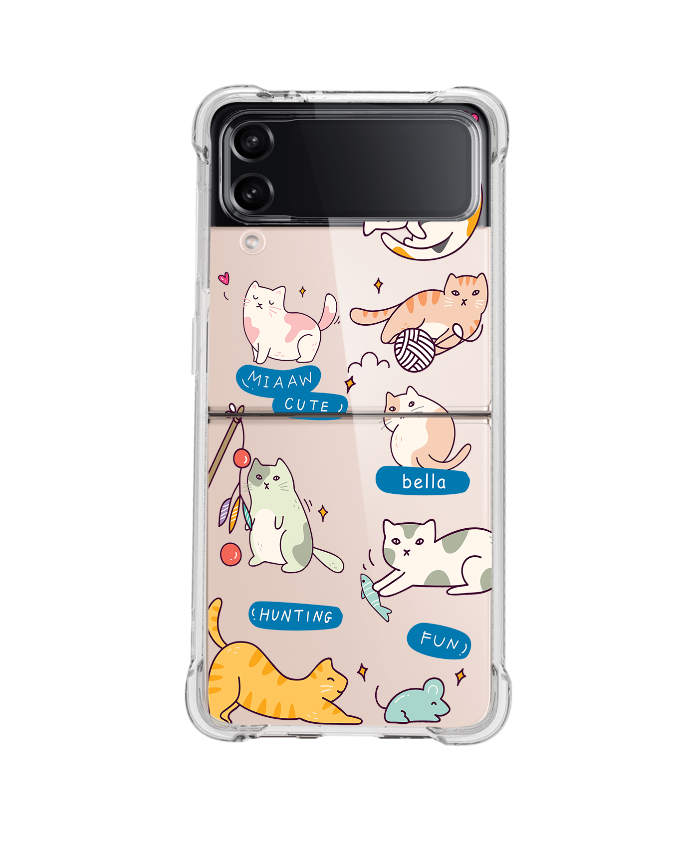 Android Flip / Fold Case - Playful Cat 2.0