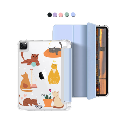 iPad Macaron Flip Cover - Playful Cat 1.0