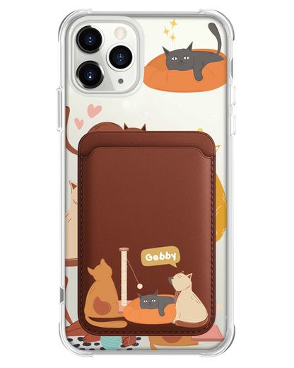 iPhone Magnetic Wallet Case - Playful Cat 1.0
