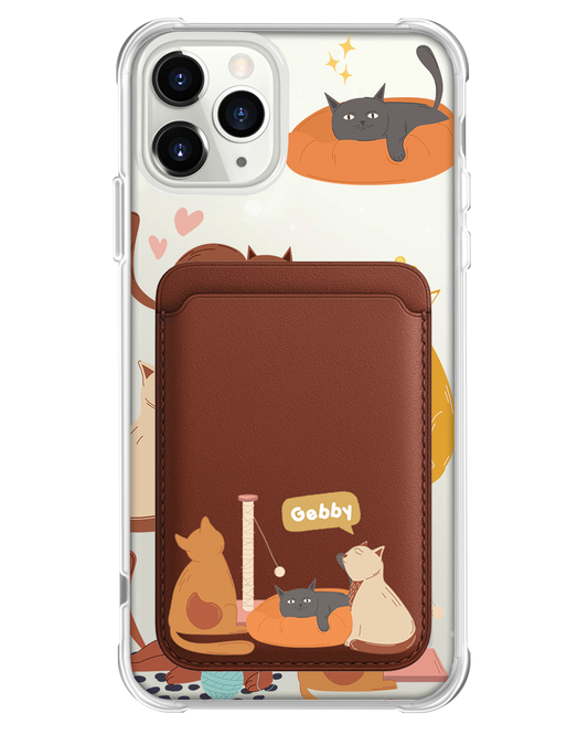 iPhone Magnetic Wallet Case - Playful Cat 1.0