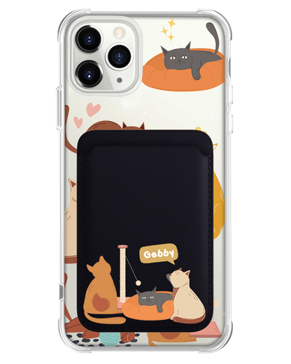 iPhone Magnetic Wallet Case - Playful Cat 1.0