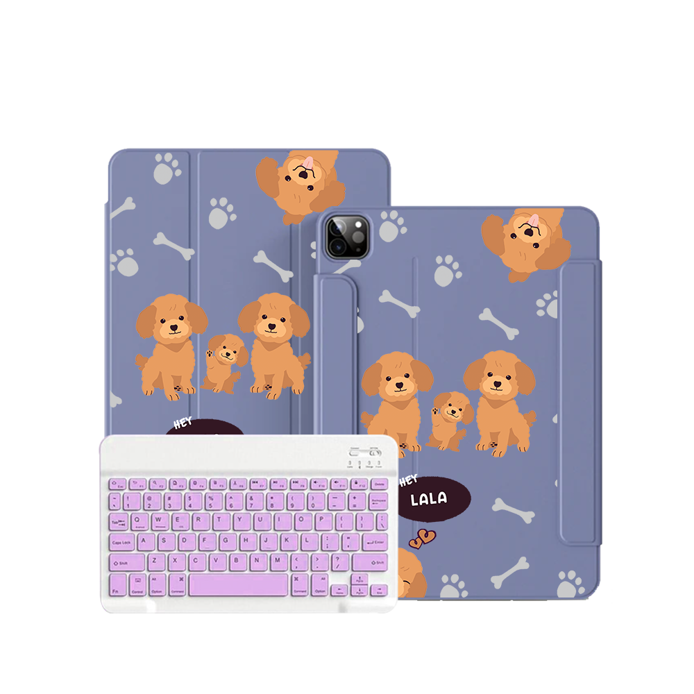 iPad / Android Tab Wireless Keyboard Flipcover - Poodle Squad 1.0