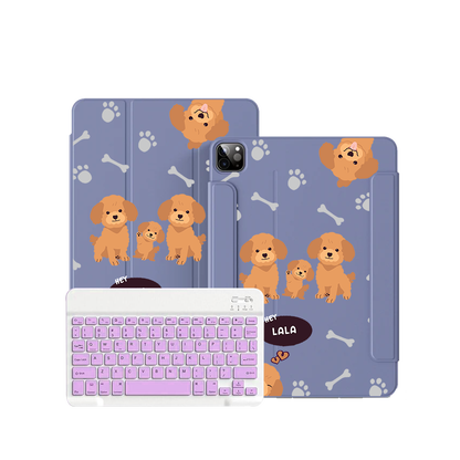 iPad / Android Tab Wireless Keyboard Flipcover - Poodle Squad 1.0