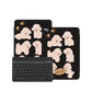 iPad / Android Tab Wireless Keyboard Flipcover - Poodle Squad 2.0