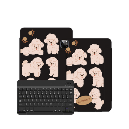 iPad / Android Tab Wireless Keyboard Flipcover - Poodle Squad 2.0