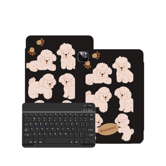 iPad / Android Tab Wireless Keyboard Flipcover - Poodle Squad 2.0