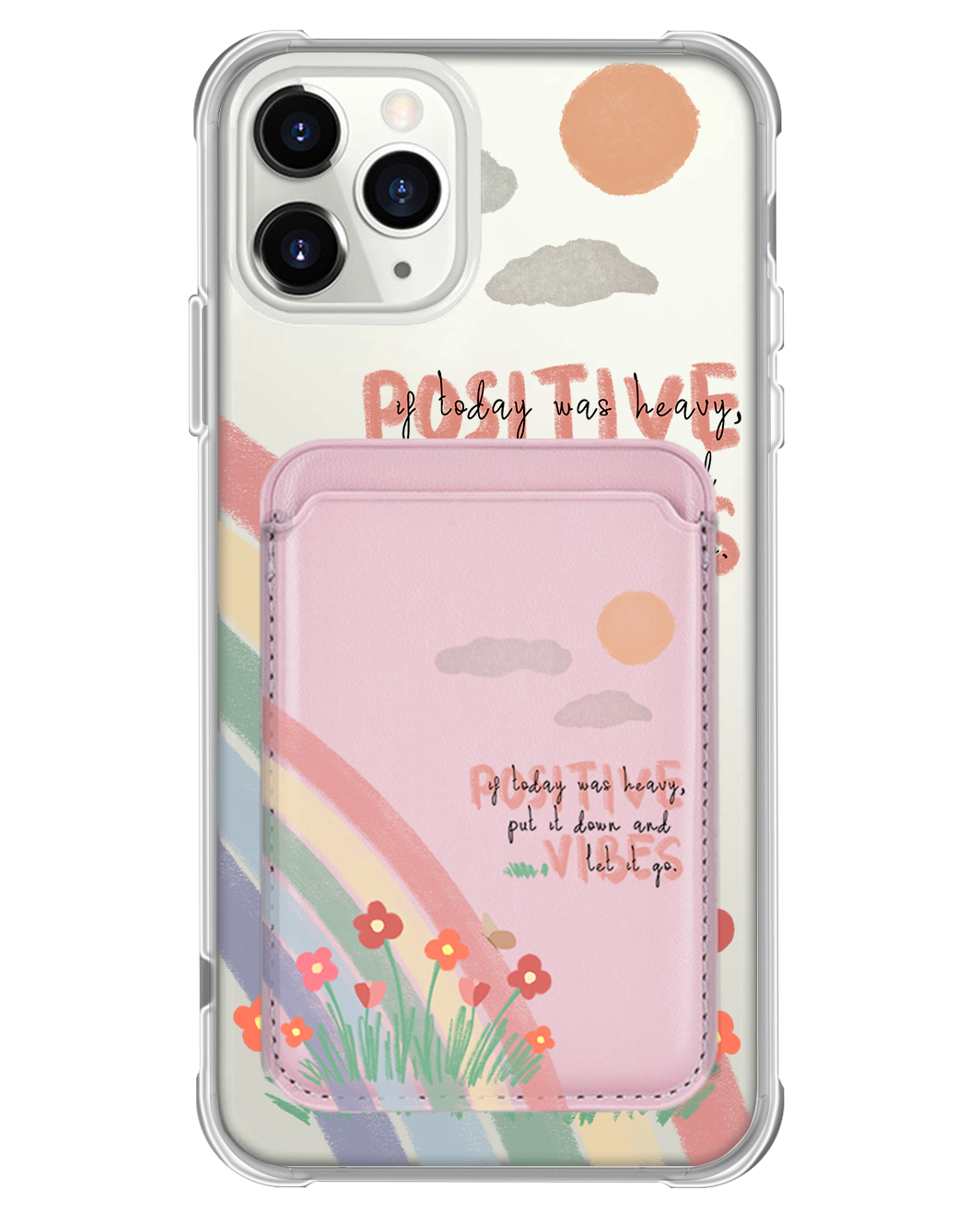 iPhone Magnetic Wallet Case - Positive Vibes