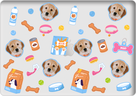 Macbook Snap Case - Pet Grid Puppy Sweet Treats