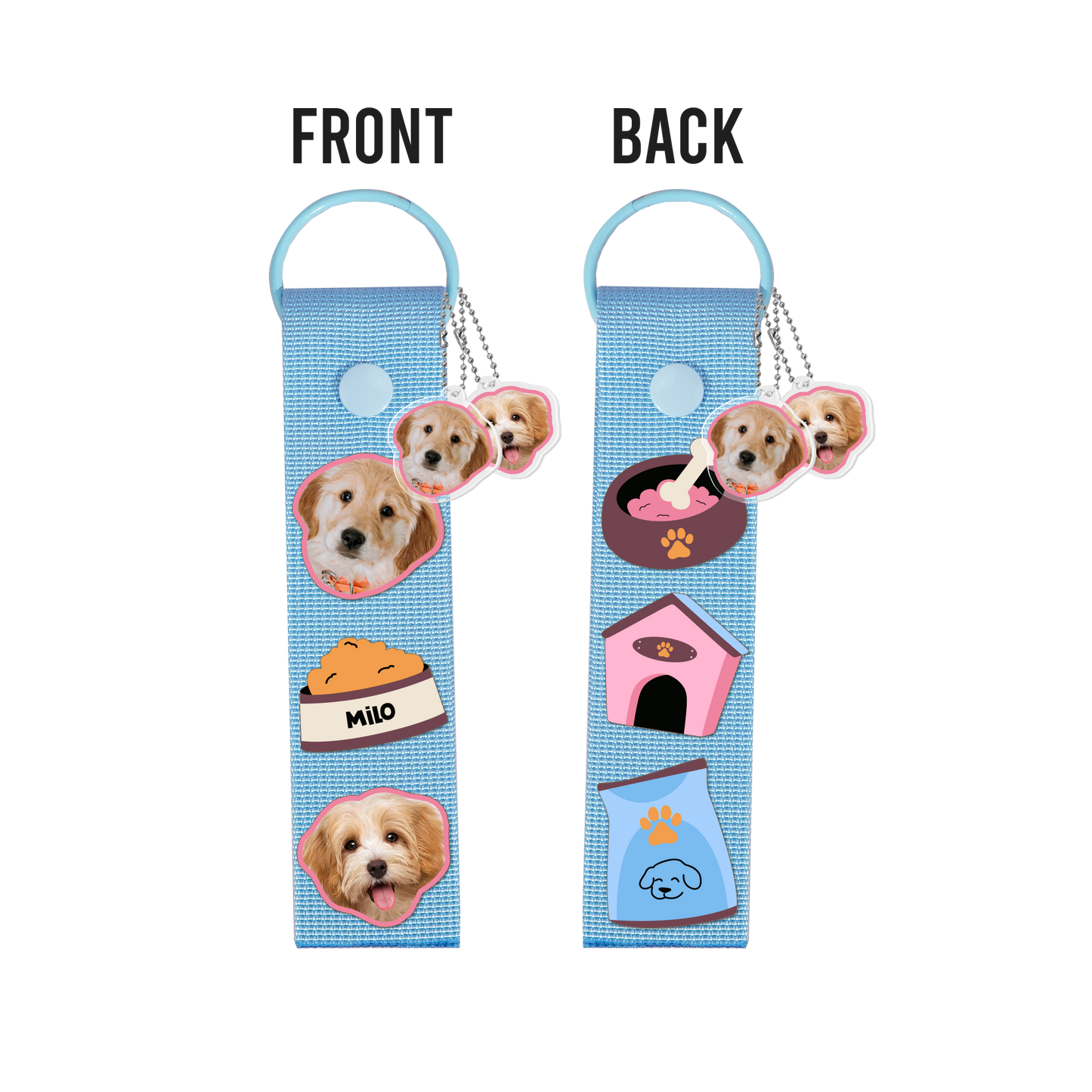 Patch Keychain - Pet Grid Puppy Cozy Day