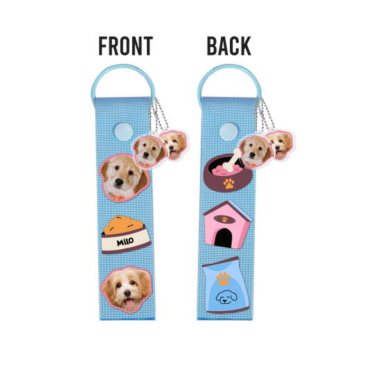 Patch Keychain - Pet Grid Puppy Cozy Day