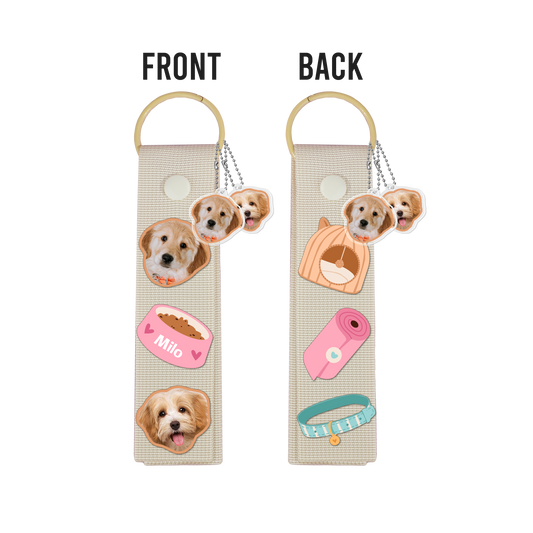 Patch Keychain - Pet Grid Puppy Life
