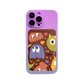 iPhone Magnetic Wallet Silicone Case - Cute monster 1.0