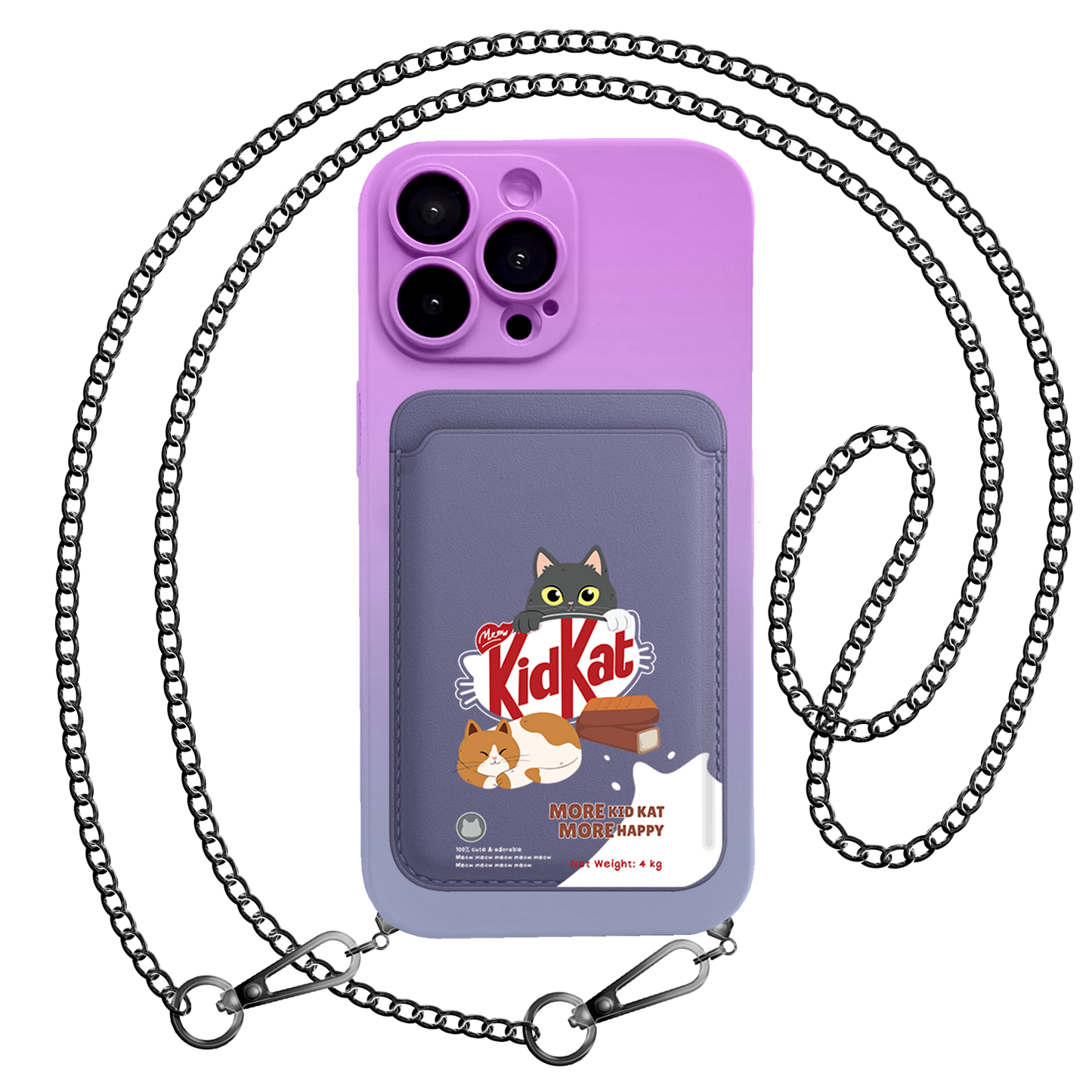 iPhone Magnetic Wallet Silicone Case - Kidkat