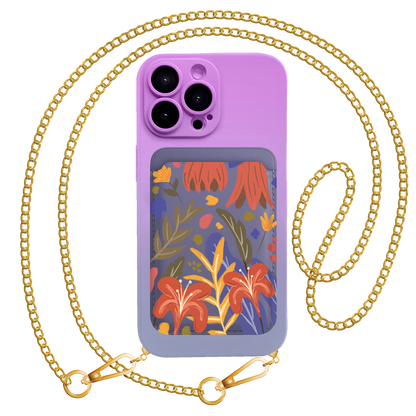 iPhone Magnetic Wallet Silicone Case - Nature Lovers