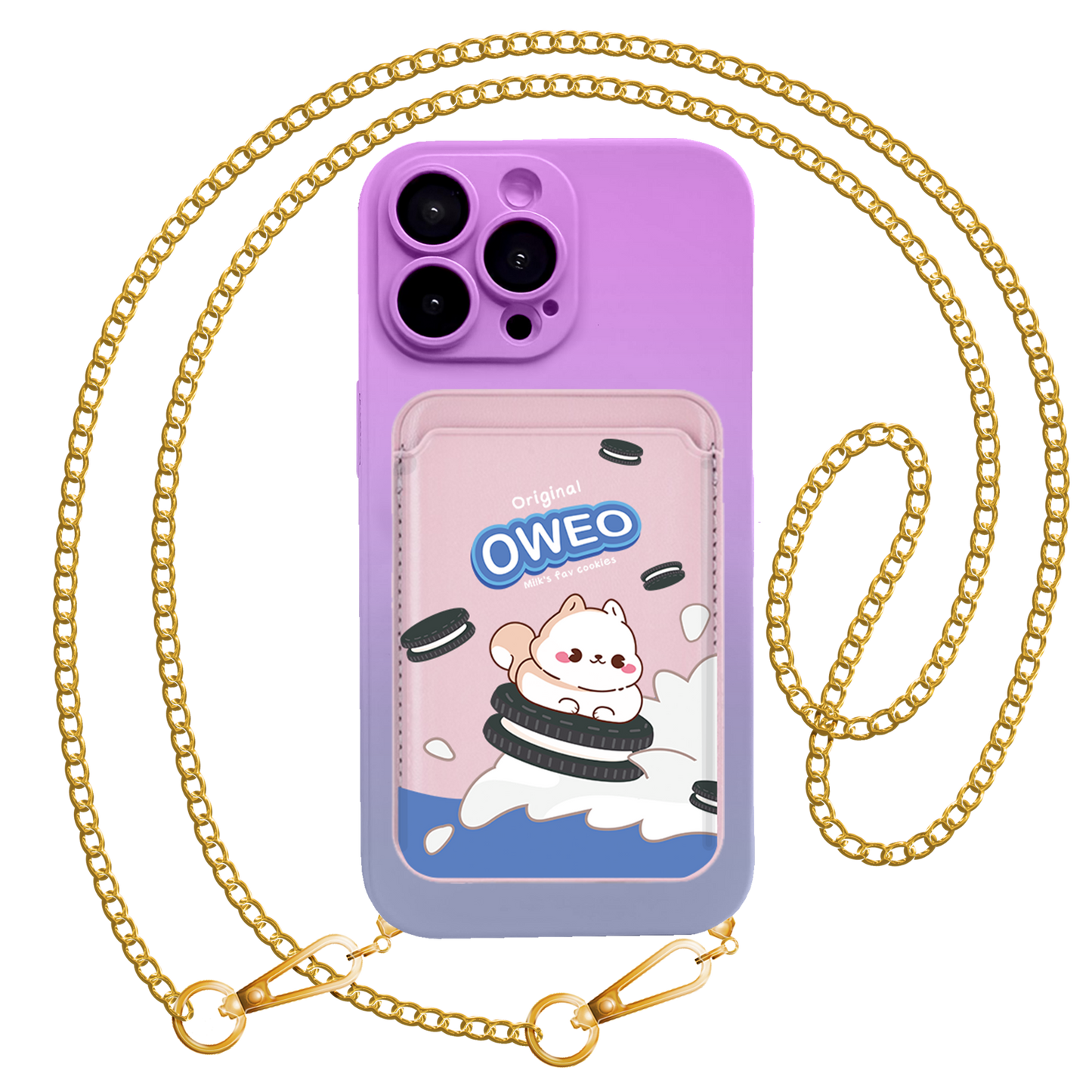 iPhone Magnetic Wallet Silicone Case - Oweo Dog